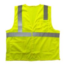 Veste jaune à sécurité réfléchissante avec poches